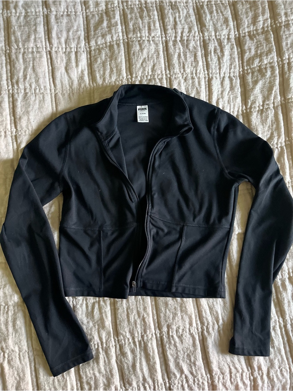 PINK Victoria's Secret Black Zip-Up Jacket
